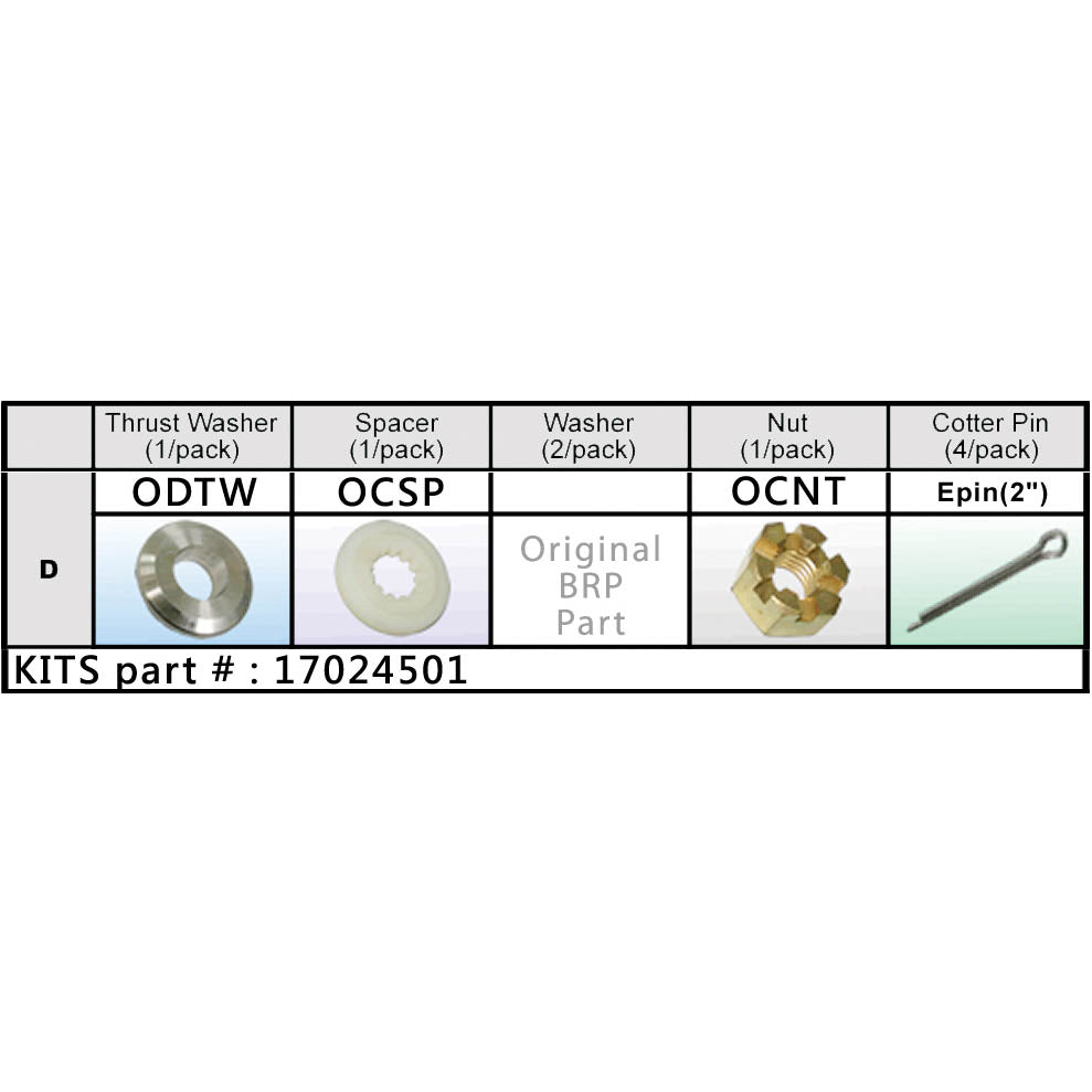 Solas Evinrude OMC Nut Kit (17024501)